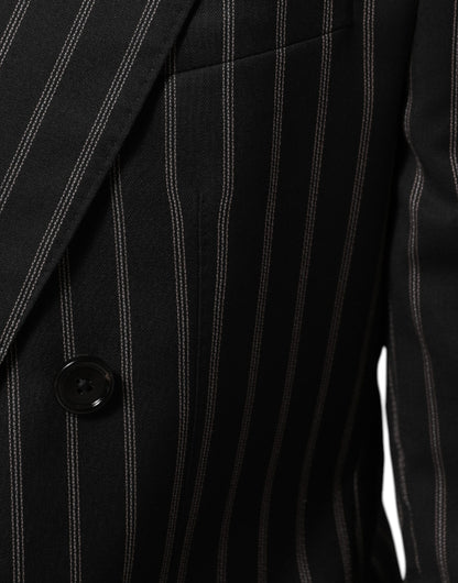 Dolce &amp; Gabbana – SICILIA – Anzugblazer mit 1 Knopf und schwarzen Streifen