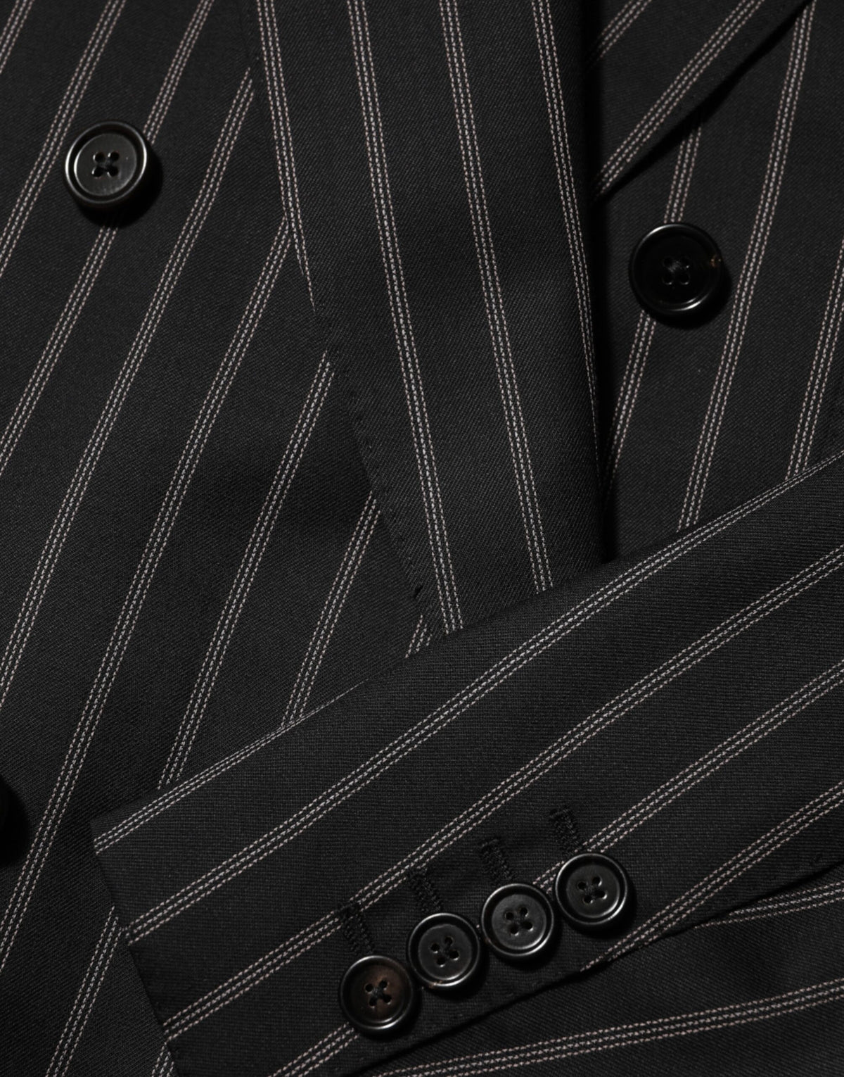 Dolce &amp; Gabbana – SICILIA – Anzugblazer mit 1 Knopf und schwarzen Streifen