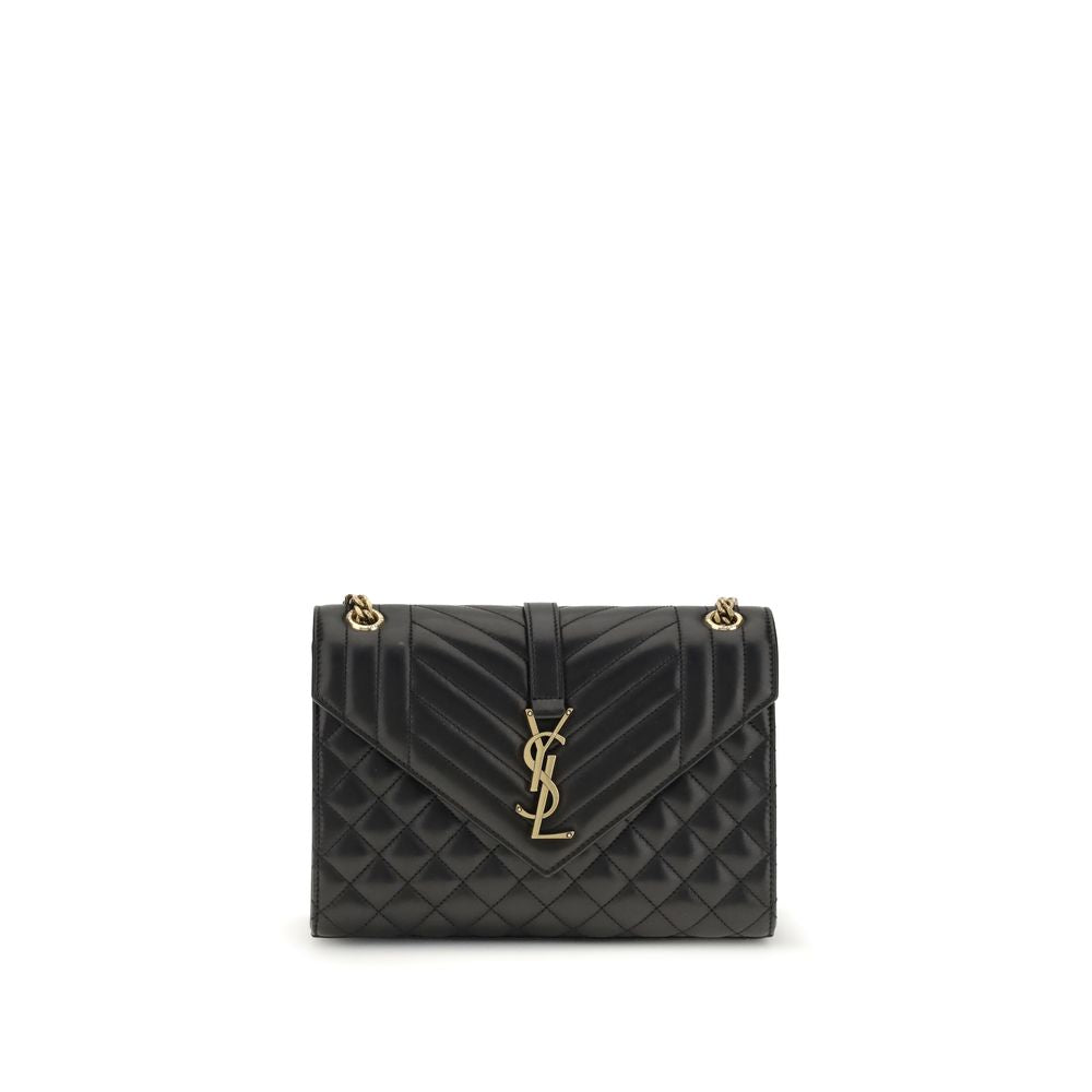 Saint Laurent Schultertasche aus schwarzem Kalbsleder (Bos Taurus)