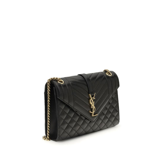 Saint Laurent Schultertasche aus schwarzem Kalbsleder (Bos Taurus)