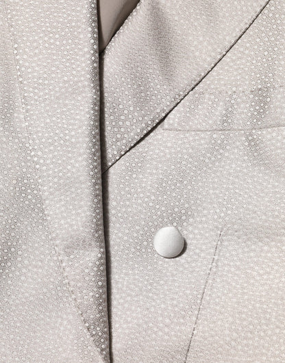 Dolce &amp; Gabbana Beige MARTINI Zweireihiger Anzugblazer