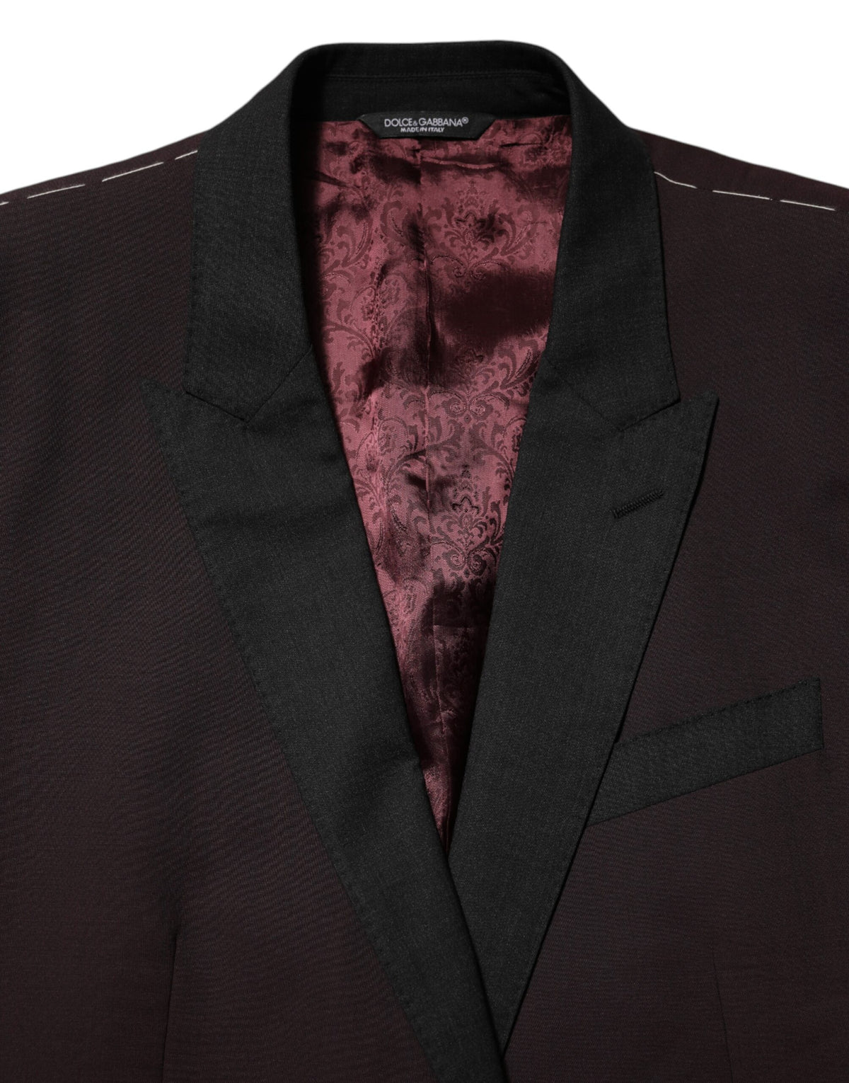 Dolce &amp; Gabbana – Kastanienbrauner Blazer aus Wolle mit 2 Knöpfen