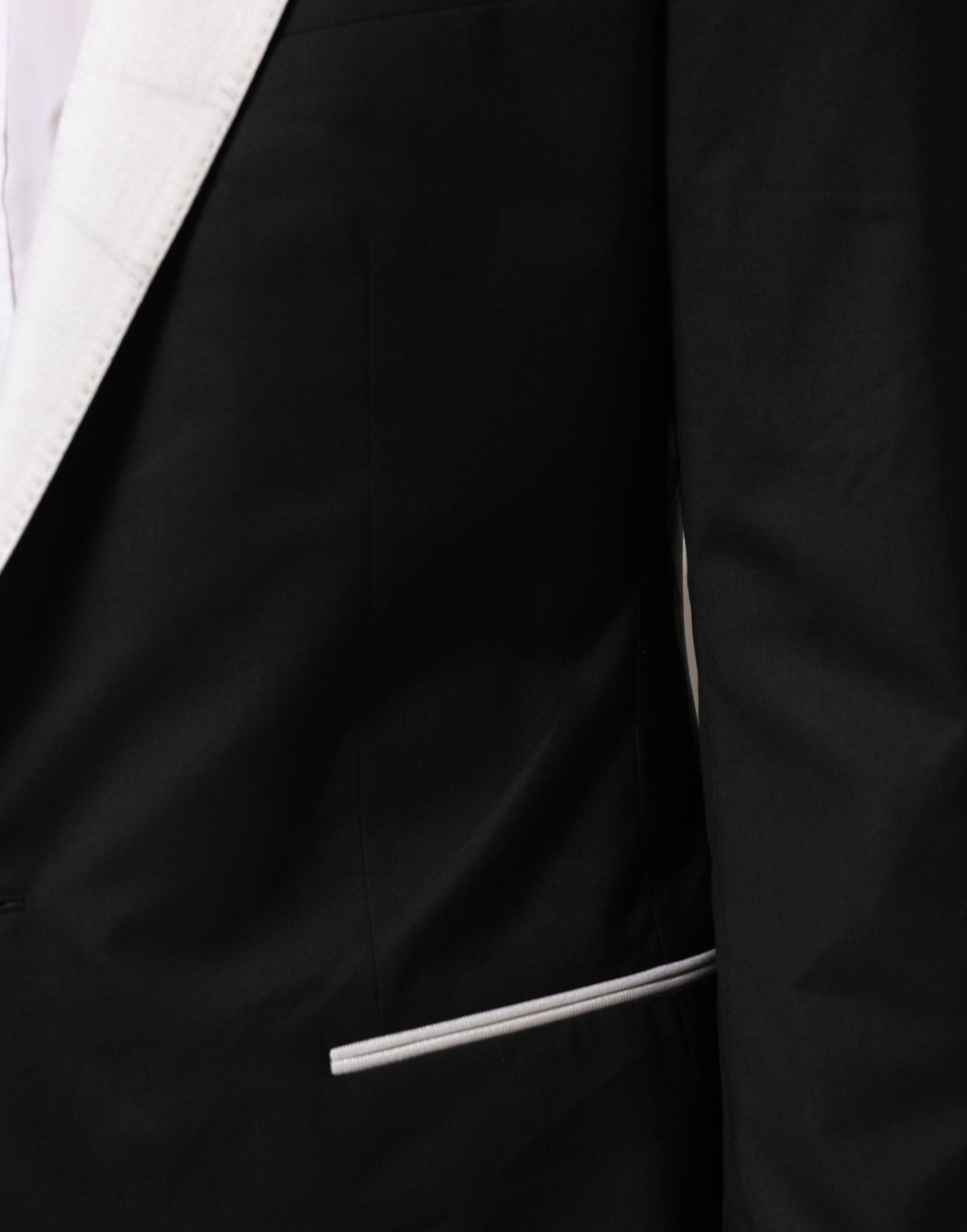 Dolce &amp; Gabbana Schwarz Weiß MARTINI 1 Knopf Herren Anzug Blazer