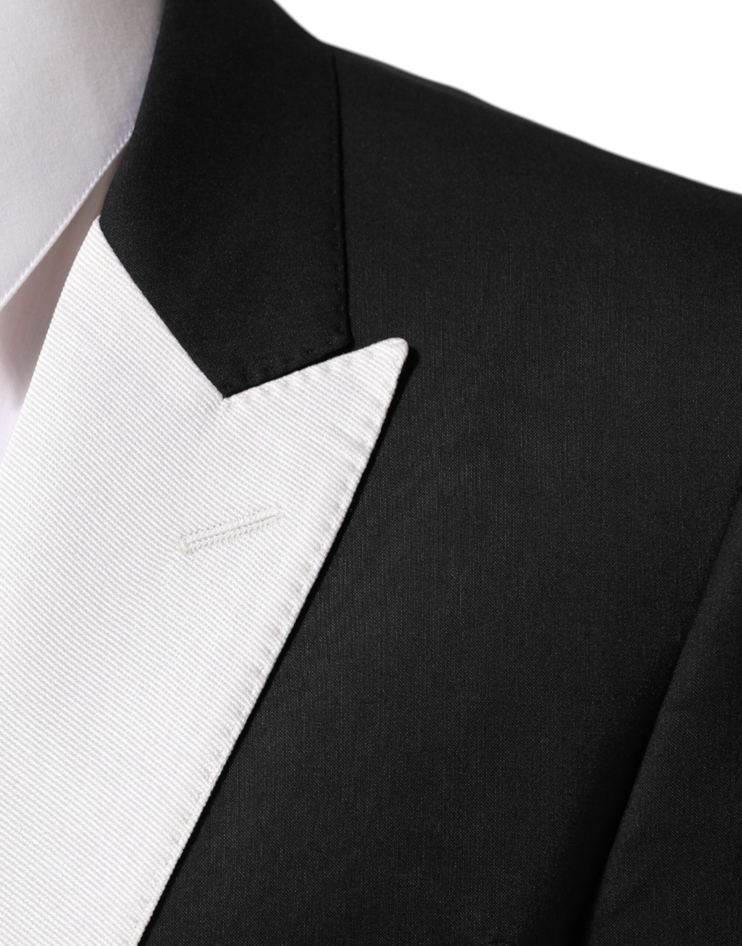 Dolce &amp; Gabbana Schwarz Weiß MARTINI 1 Knopf Herren Anzug Blazer