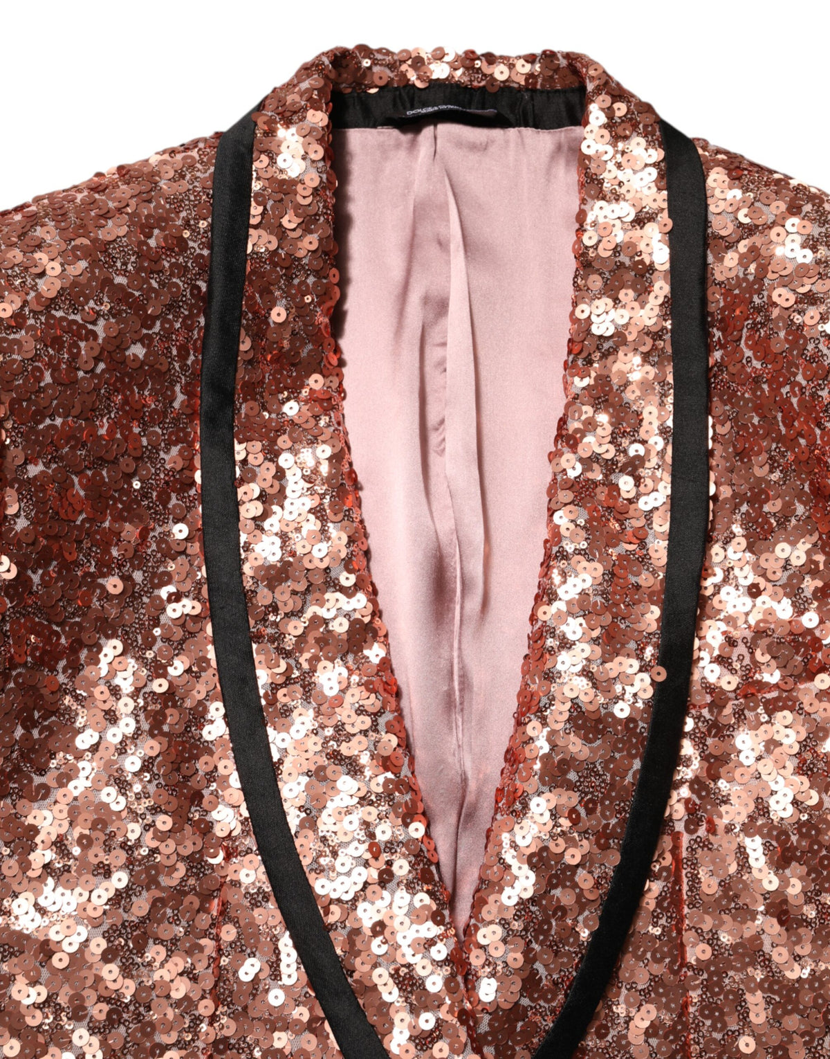 Dolce &amp; Gabbana Rosa Pailletten SICILIA 1 Knopf Herren Anzugblazer