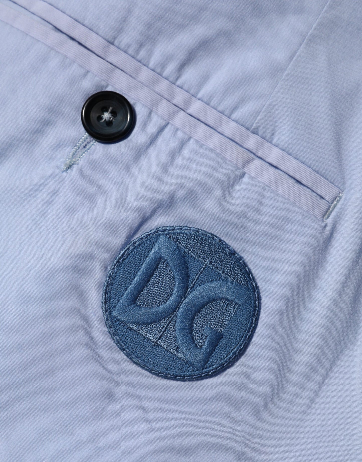 Dolce &amp; Gabbana Hellblaue konische Hose aus Baumwollstretch für Herren