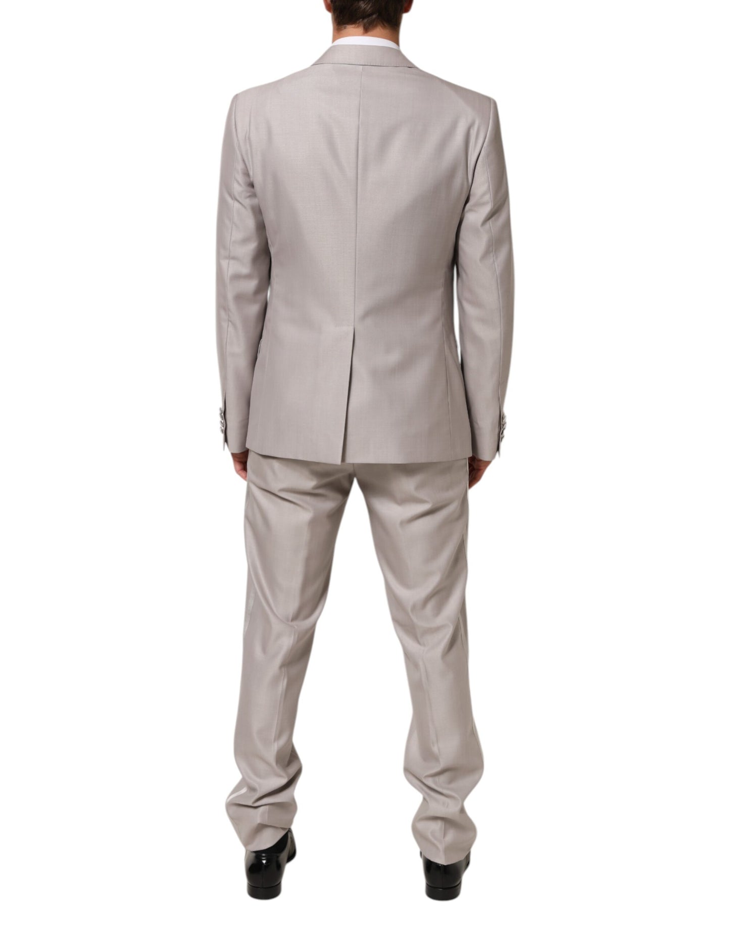 Dolce &amp; Gabbana – Hellgrauer 2-teiliger MARTINI-Anzug aus Wolle