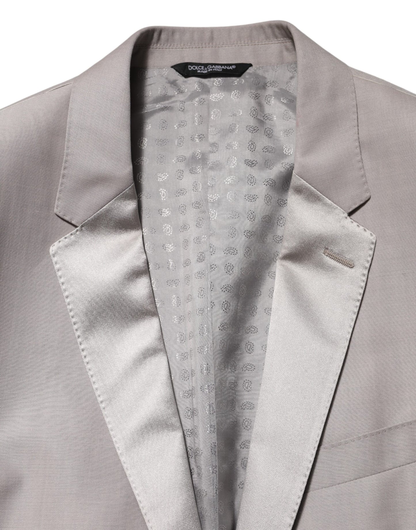 Dolce &amp; Gabbana – Hellgrauer 2-teiliger MARTINI-Anzug aus Wolle