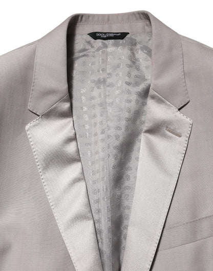 Dolce &amp; Gabbana – Hellgrauer 2-teiliger MARTINI-Anzug aus Wolle