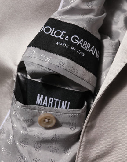 Dolce &amp; Gabbana – Hellgrauer 2-teiliger MARTINI-Anzug aus Wolle