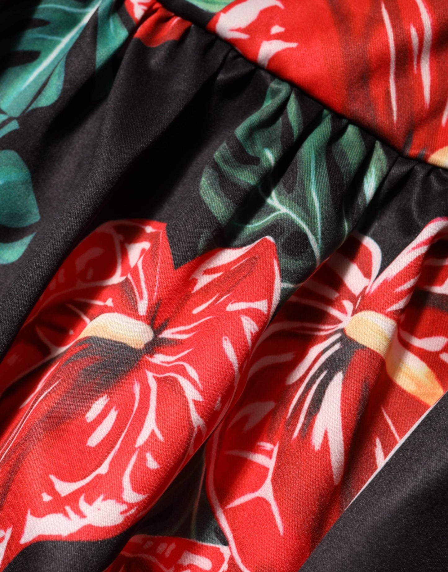 Dolce &amp; Gabbana – Midikleid aus Baumwollpopeline mit mehrfarbigem Blumenmuster