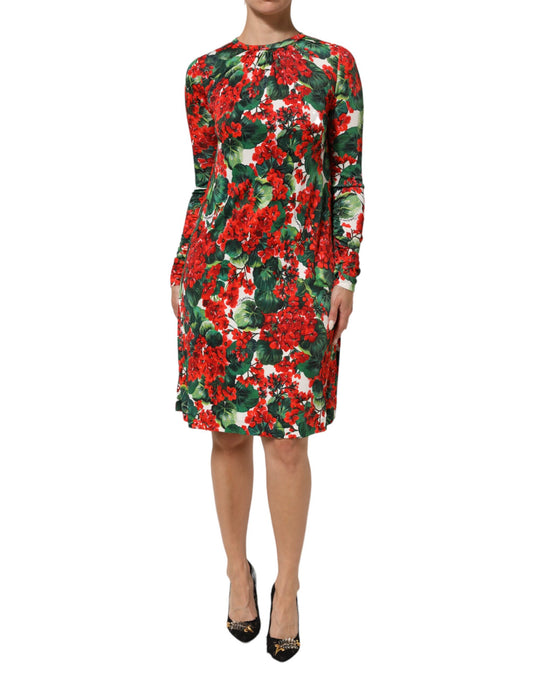 Dolce &amp; Gabbana – Kurzes Portofino-Kleid mit mehrfarbigem Blumenmuster