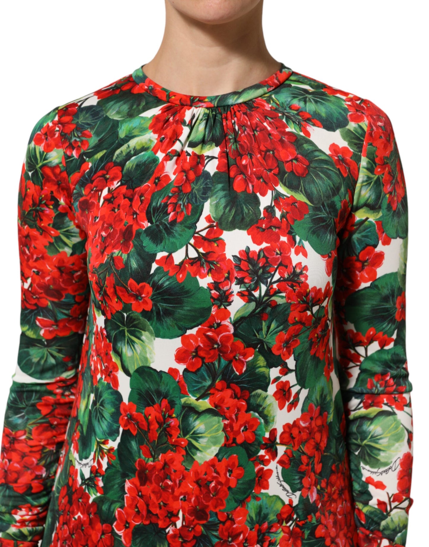 Dolce &amp; Gabbana – Kurzes Portofino-Kleid mit mehrfarbigem Blumenmuster