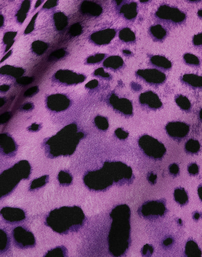 Dolce &amp; Gabbana – Violettes, figurbetontes Minikleid mit Leopardenmuster
