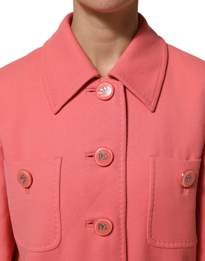 Dolce &amp; Gabbana – Trenchcoat-Jacke mit Knöpfen in Rosa