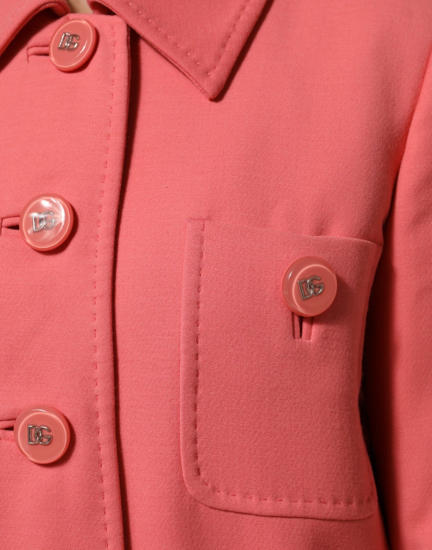 Dolce &amp; Gabbana – Trenchcoat-Jacke mit Knöpfen in Rosa