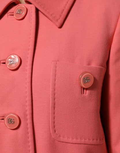 Dolce &amp; Gabbana – Trenchcoat-Jacke mit Knöpfen in Rosa