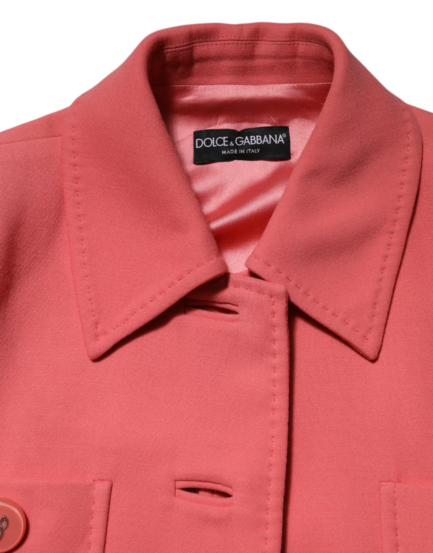 Dolce &amp; Gabbana – Trenchcoat-Jacke mit Knöpfen in Rosa