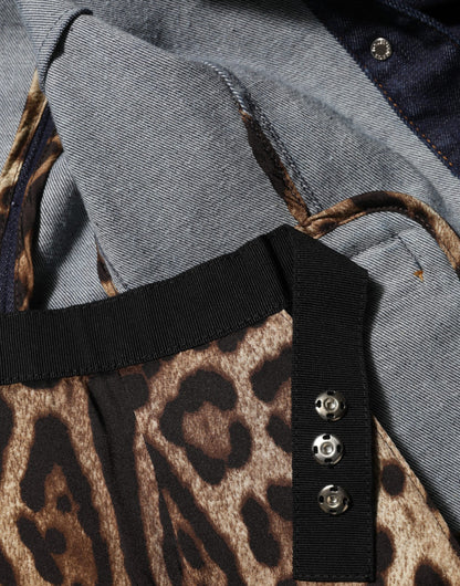 Dolce &amp; Gabbana – Dunkelblaue Jeansjacke mit Baumwollkragen