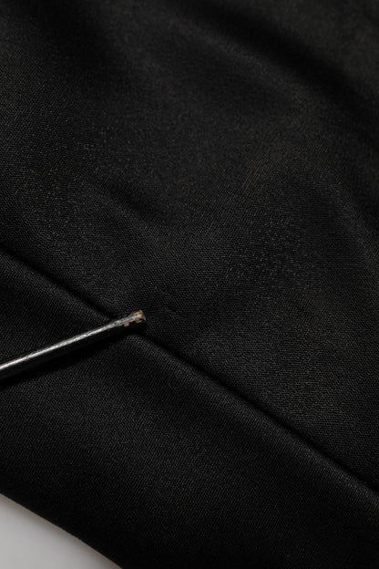 Dolce &amp; Gabbana – Sweatshirt mit DG-Halskette und Kristallen in Schwarz