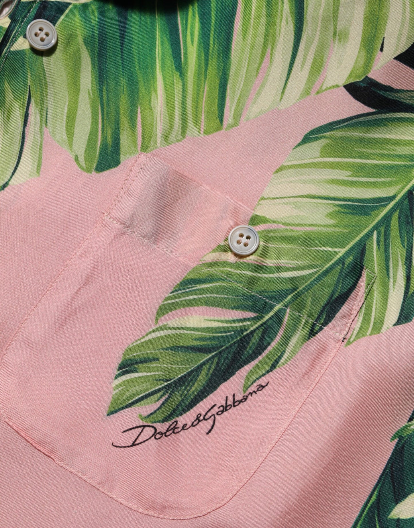 Dolce &amp; Gabbana – Übergroße Bluse im Dschungelwald-Stil, Pink