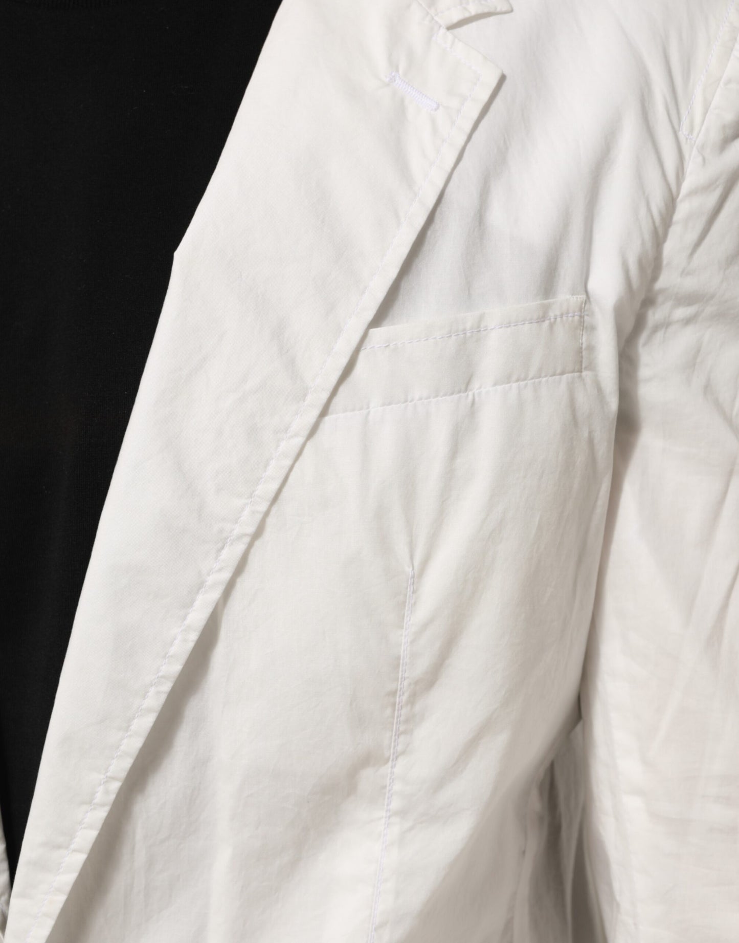 Dolce &amp; Gabbana – Weißer Anzugsblazer aus Baumwolle mit 1 Knopf