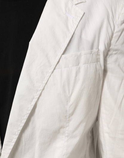 Dolce &amp; Gabbana – Weißer Anzugsblazer aus Baumwolle mit 1 Knopf