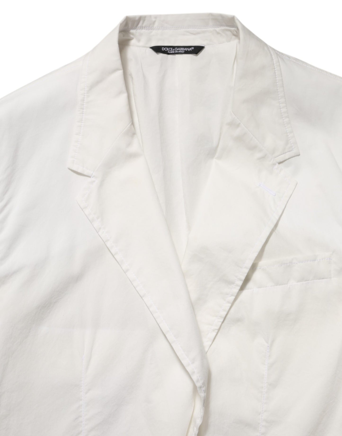 Dolce &amp; Gabbana – Weißer Anzugsblazer aus Baumwolle mit 1 Knopf