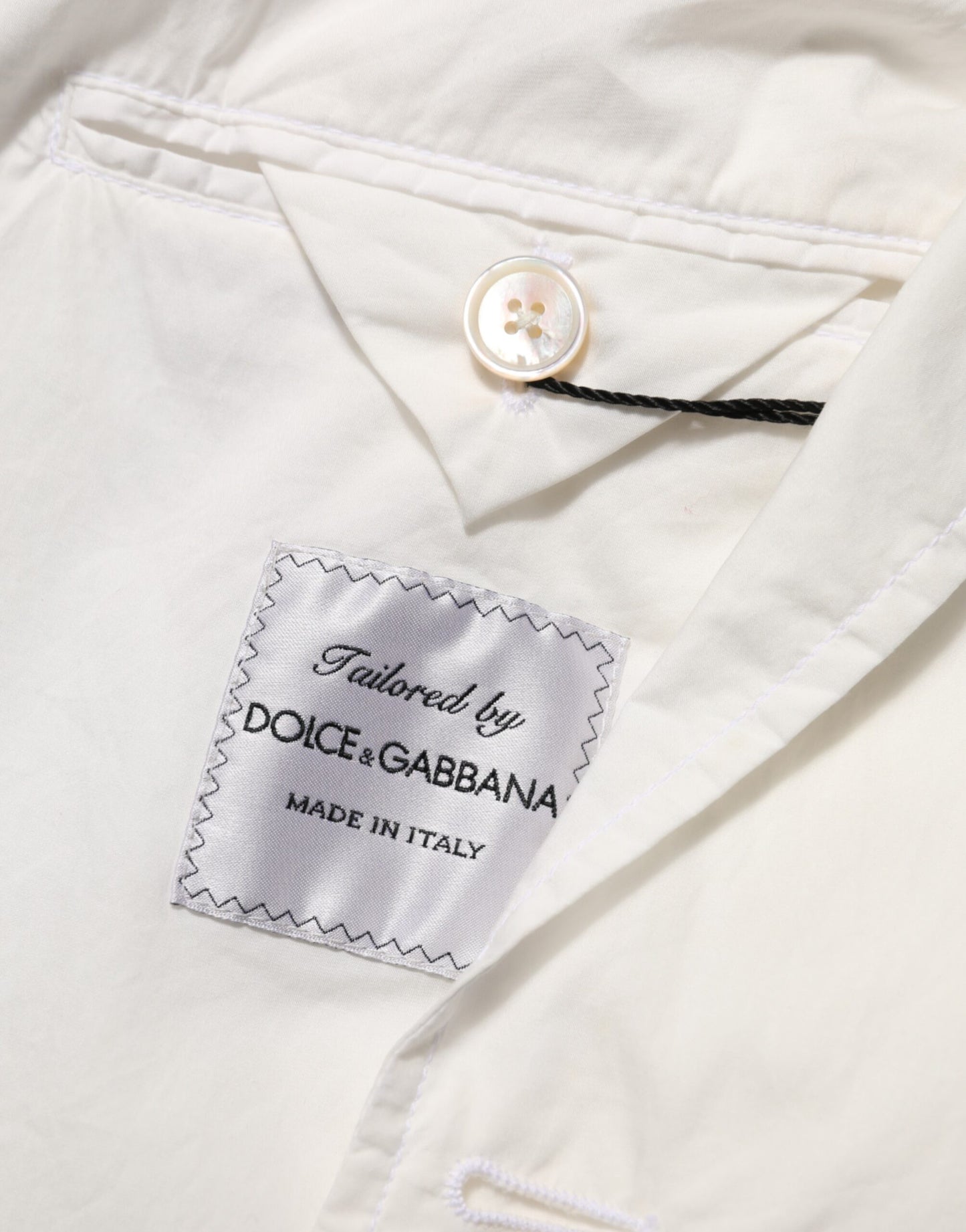 Dolce &amp; Gabbana – Weißer Anzugsblazer aus Baumwolle mit 1 Knopf