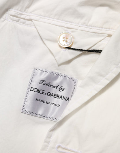 Dolce &amp; Gabbana – Weißer Anzugsblazer aus Baumwolle mit 1 Knopf