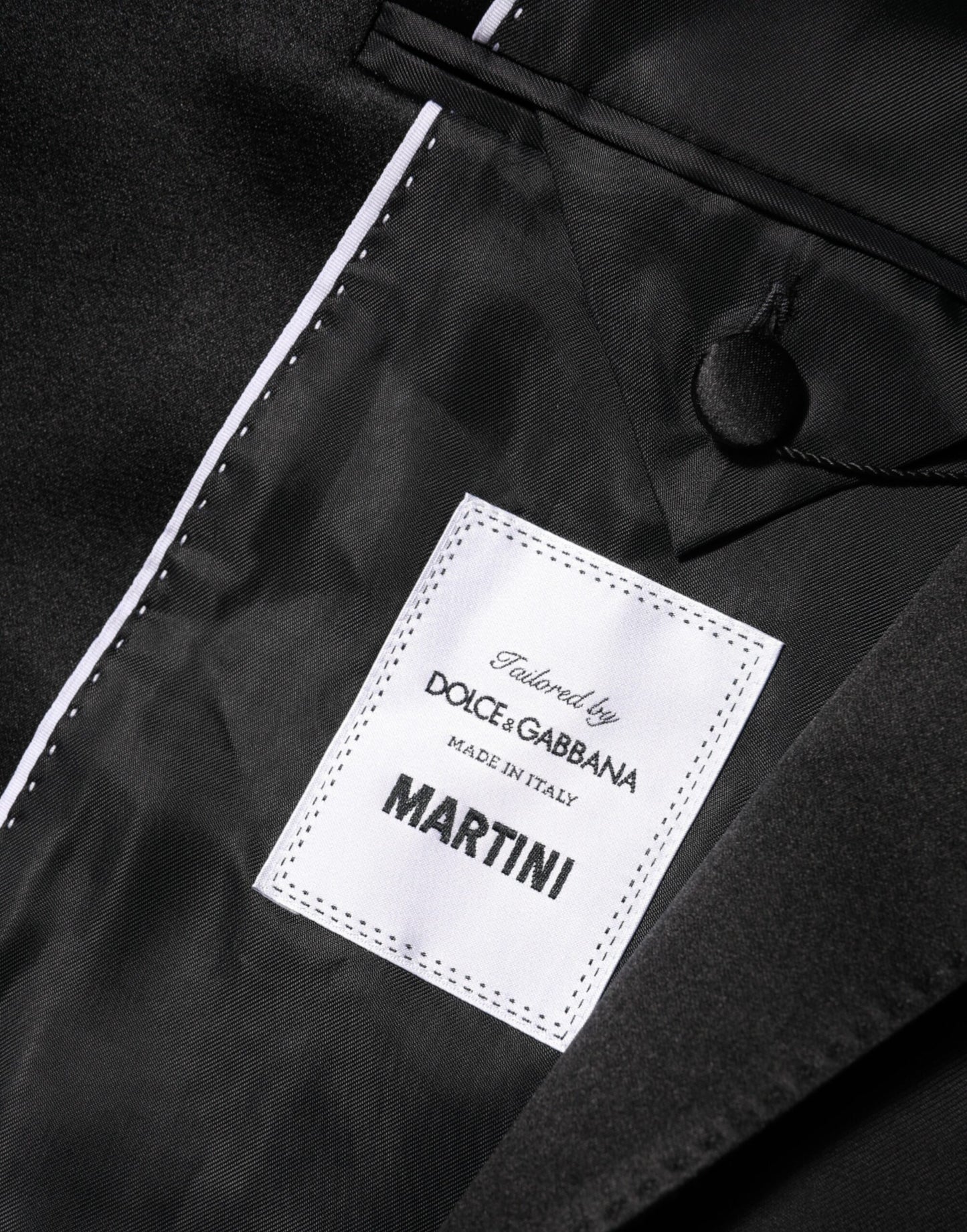 Dolce &amp; Gabbana Schwarzer MARTINI Zweireihiger Anzugblazer