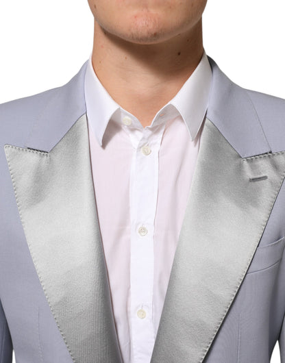 Dolce &amp; Gabbana Grauer Woll-SICILIA-Anzugblazer mit 2 Knöpfen für Herren