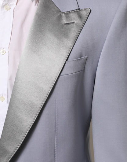 Dolce &amp; Gabbana Grauer Woll-SICILIA-Anzugblazer mit 2 Knöpfen für Herren