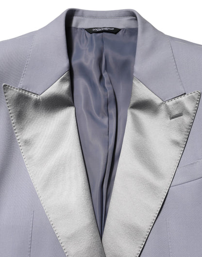 Dolce &amp; Gabbana Grauer Woll-SICILIA-Anzugblazer mit 2 Knöpfen für Herren