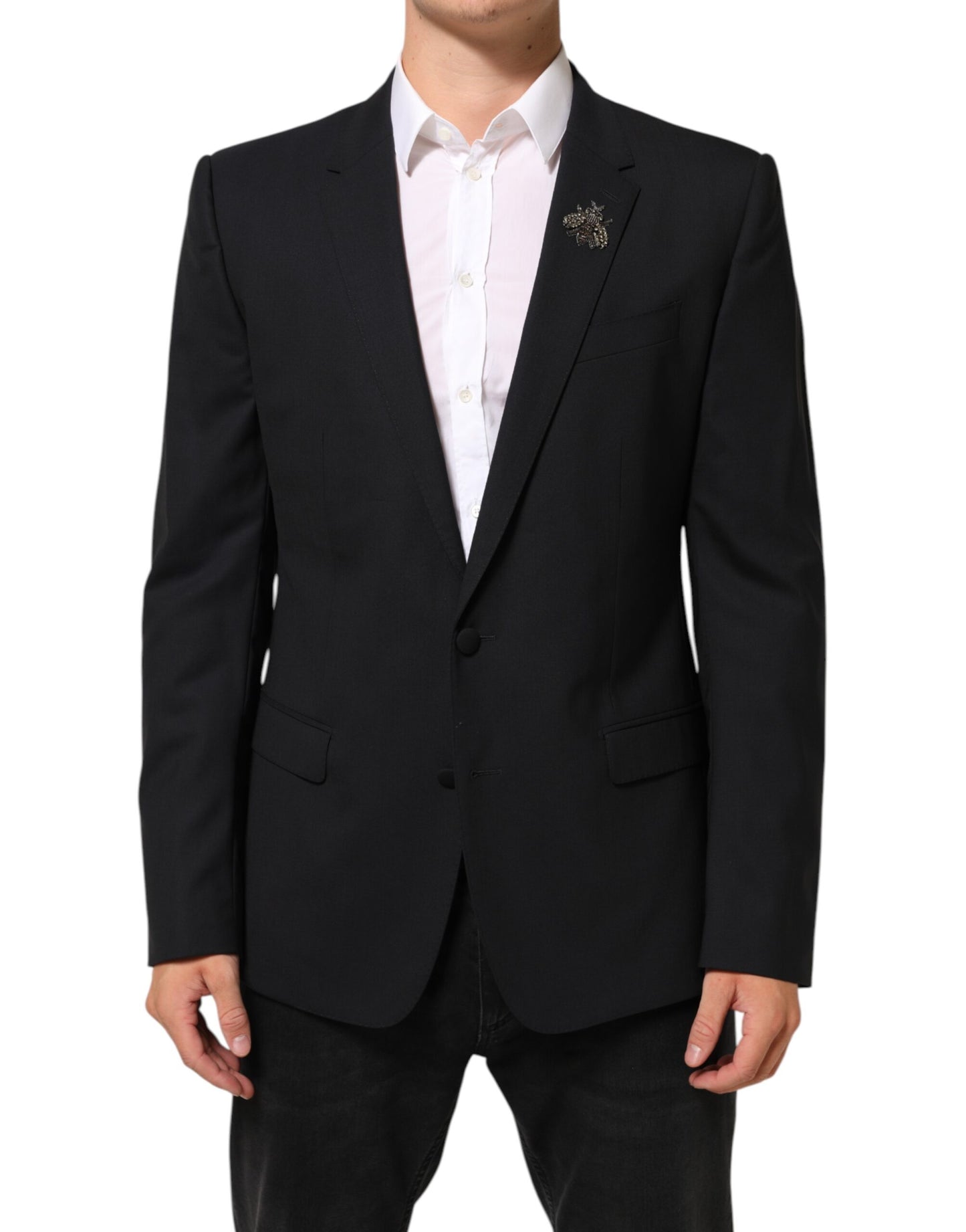 Dolce &amp; Gabbana Black Bee MARTINI 2-Knopf-Anzugblazer für Herren