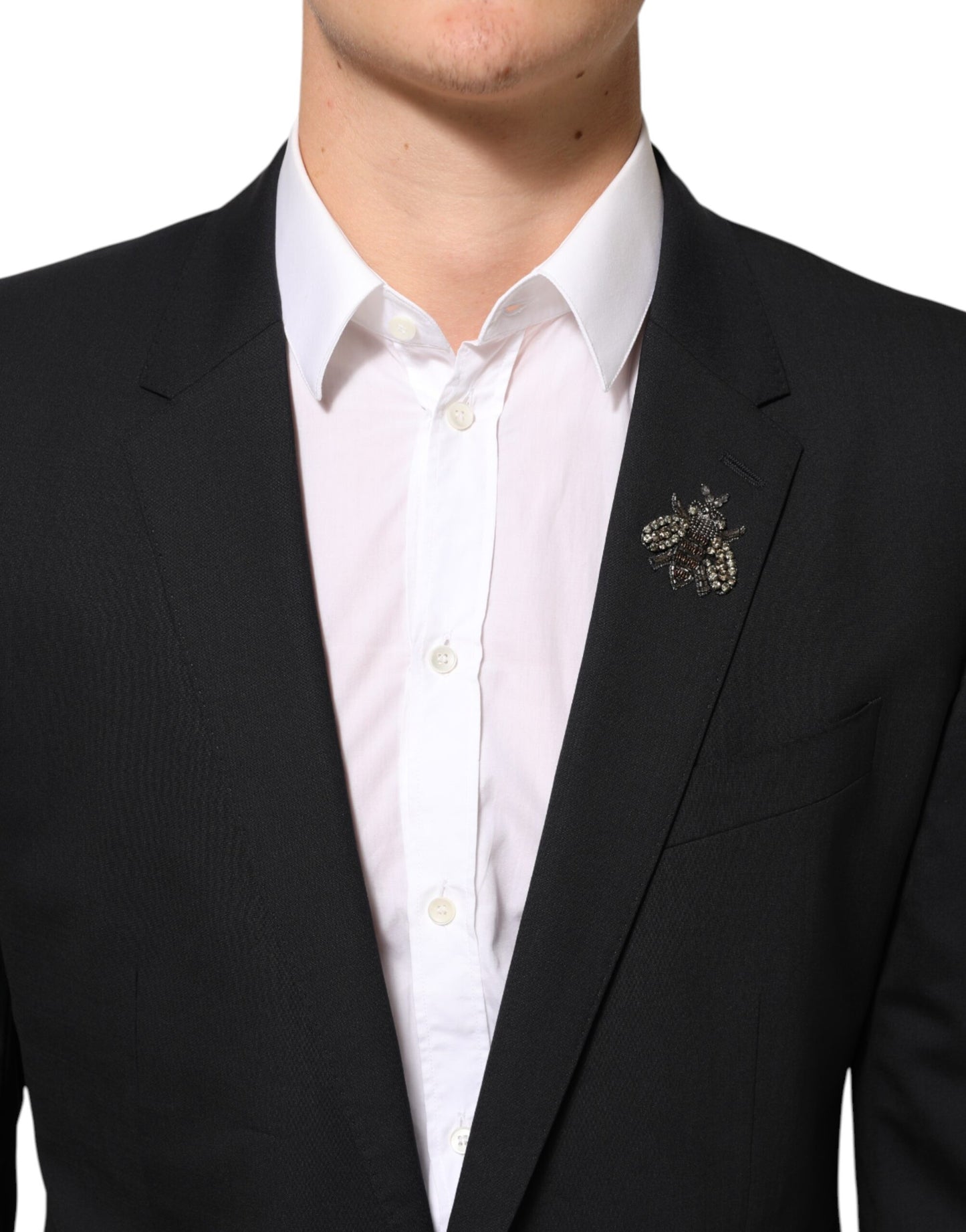 Dolce &amp; Gabbana Black Bee MARTINI 2-Knopf-Anzugblazer für Herren