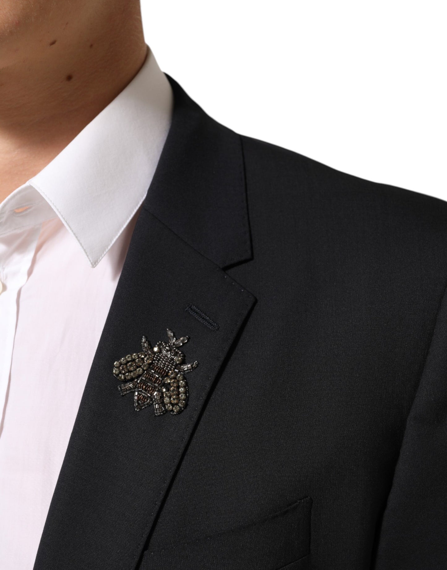 Dolce &amp; Gabbana Black Bee MARTINI 2-Knopf-Anzugblazer für Herren