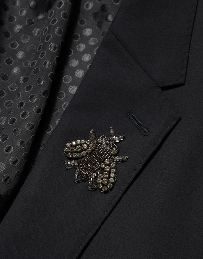Dolce &amp; Gabbana Black Bee MARTINI 2-Knopf-Anzugblazer für Herren