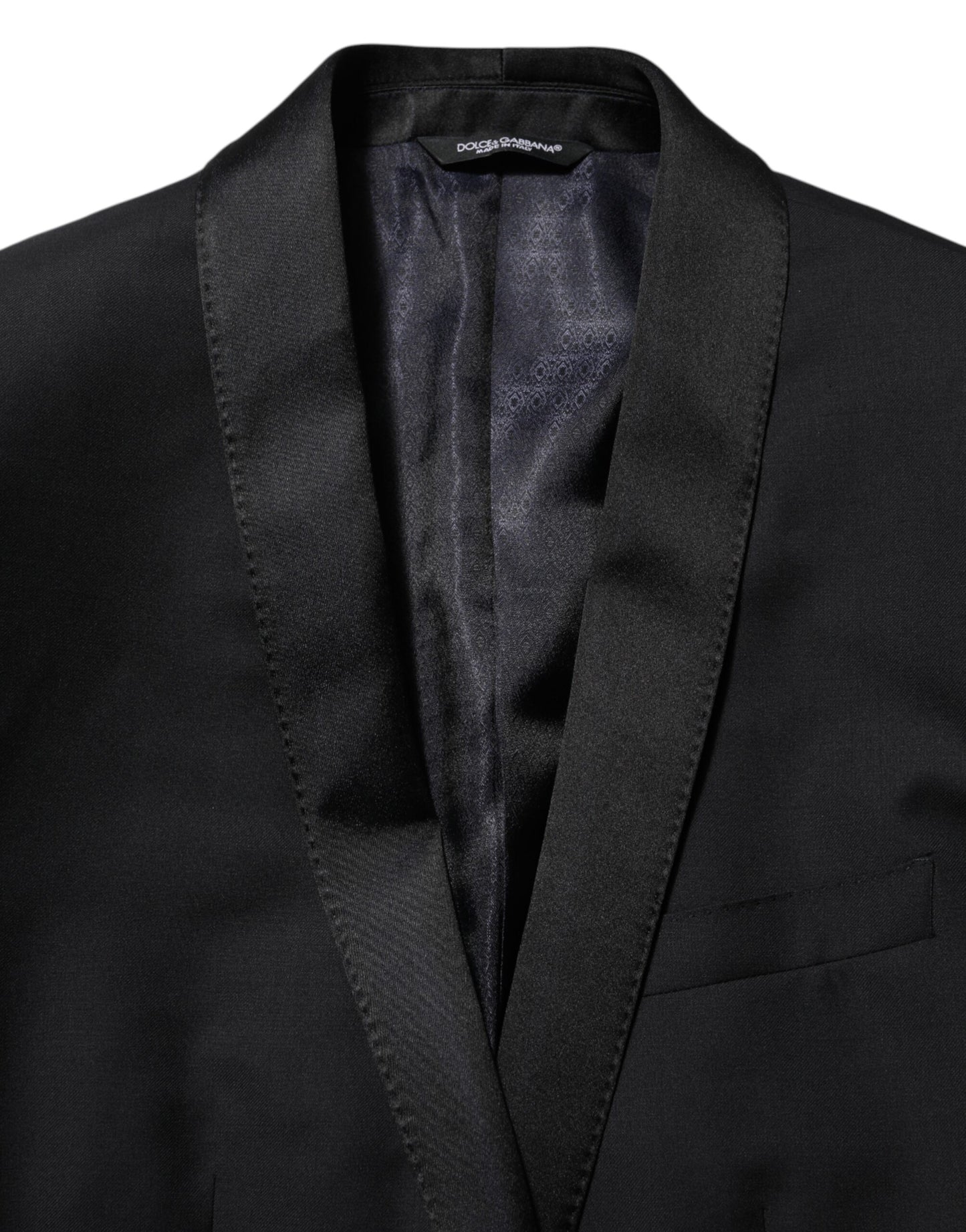 Dolce &amp; Gabbana Schwarz GOLD 1 Knopf Anzugjacke Herren Blazer