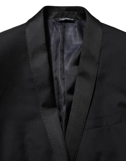 Dolce &amp; Gabbana Schwarz GOLD 1 Knopf Anzugjacke Herren Blazer