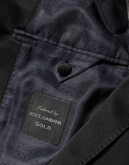 Dolce &amp; Gabbana Schwarz GOLD 1 Knopf Anzugjacke Herren Blazer