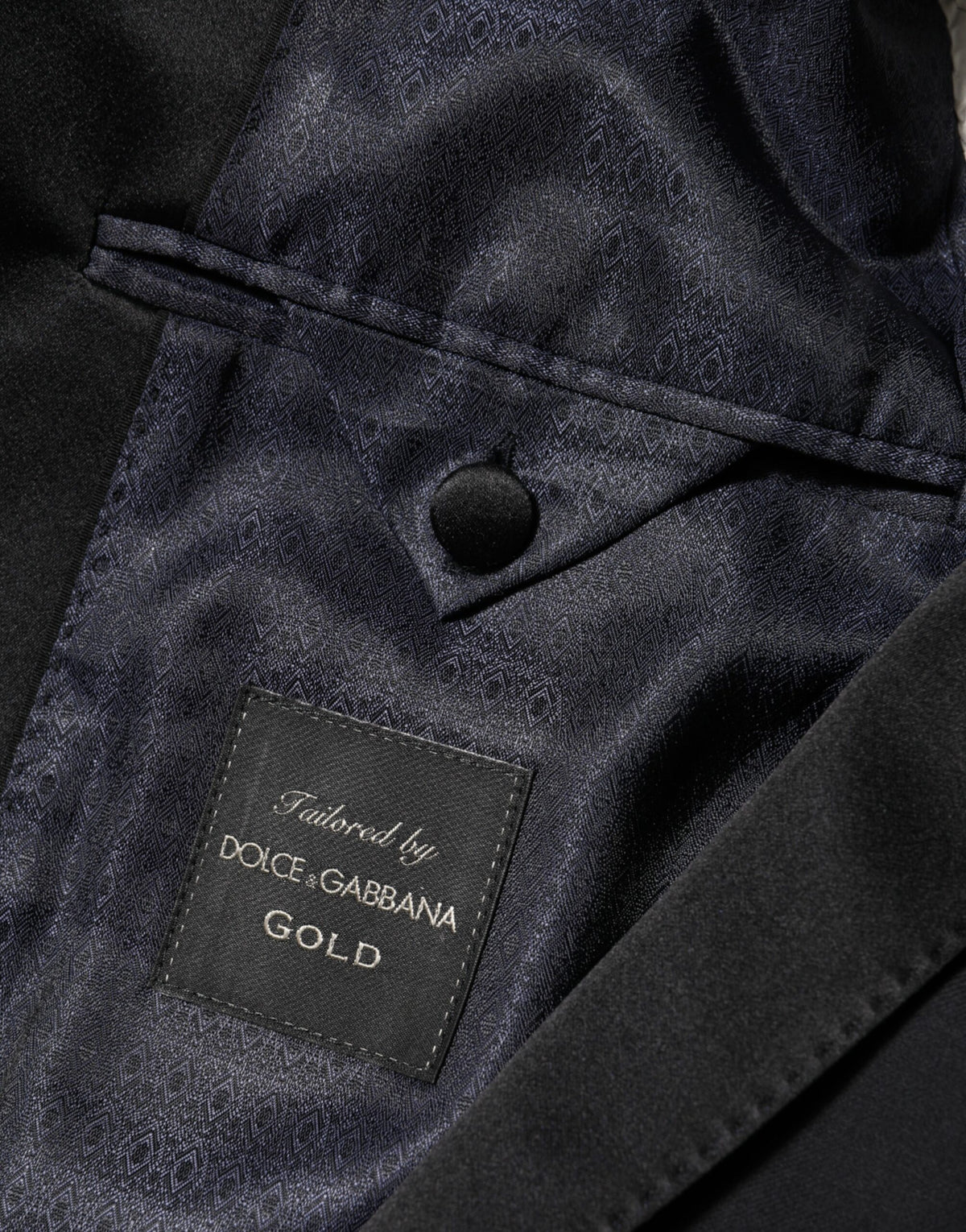 Dolce &amp; Gabbana Schwarz GOLD 1 Knopf Anzugjacke Herren Blazer