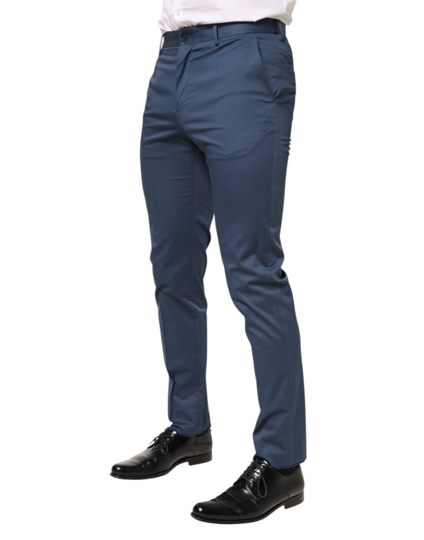 Dolce &amp; Gabbana Blaue Baumwollhose mit mittlerer Taille für Herren