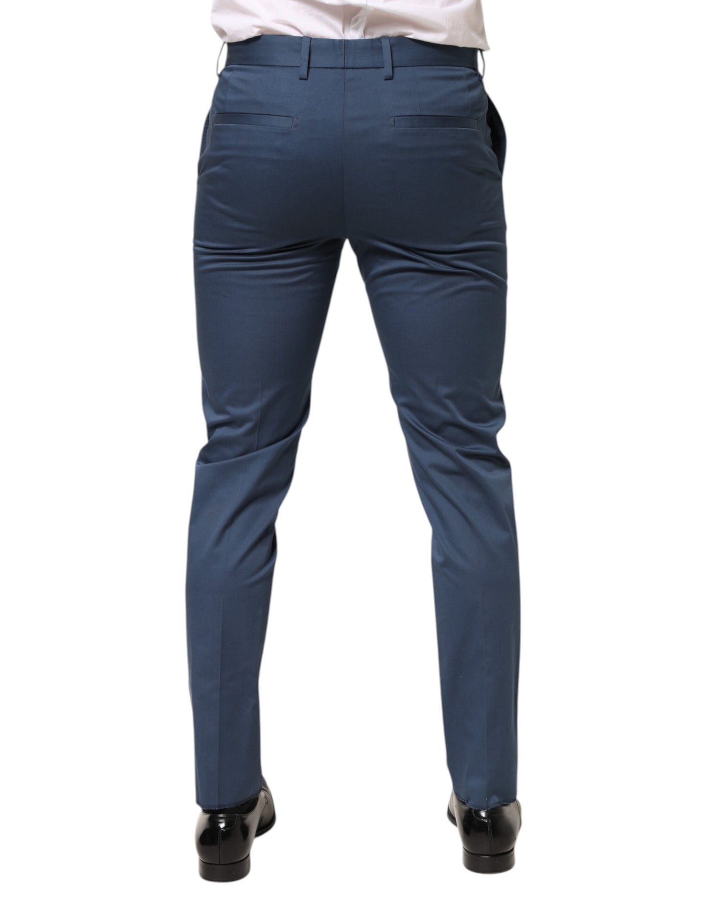 Dolce &amp; Gabbana Blaue Baumwollhose mit mittlerer Taille für Herren