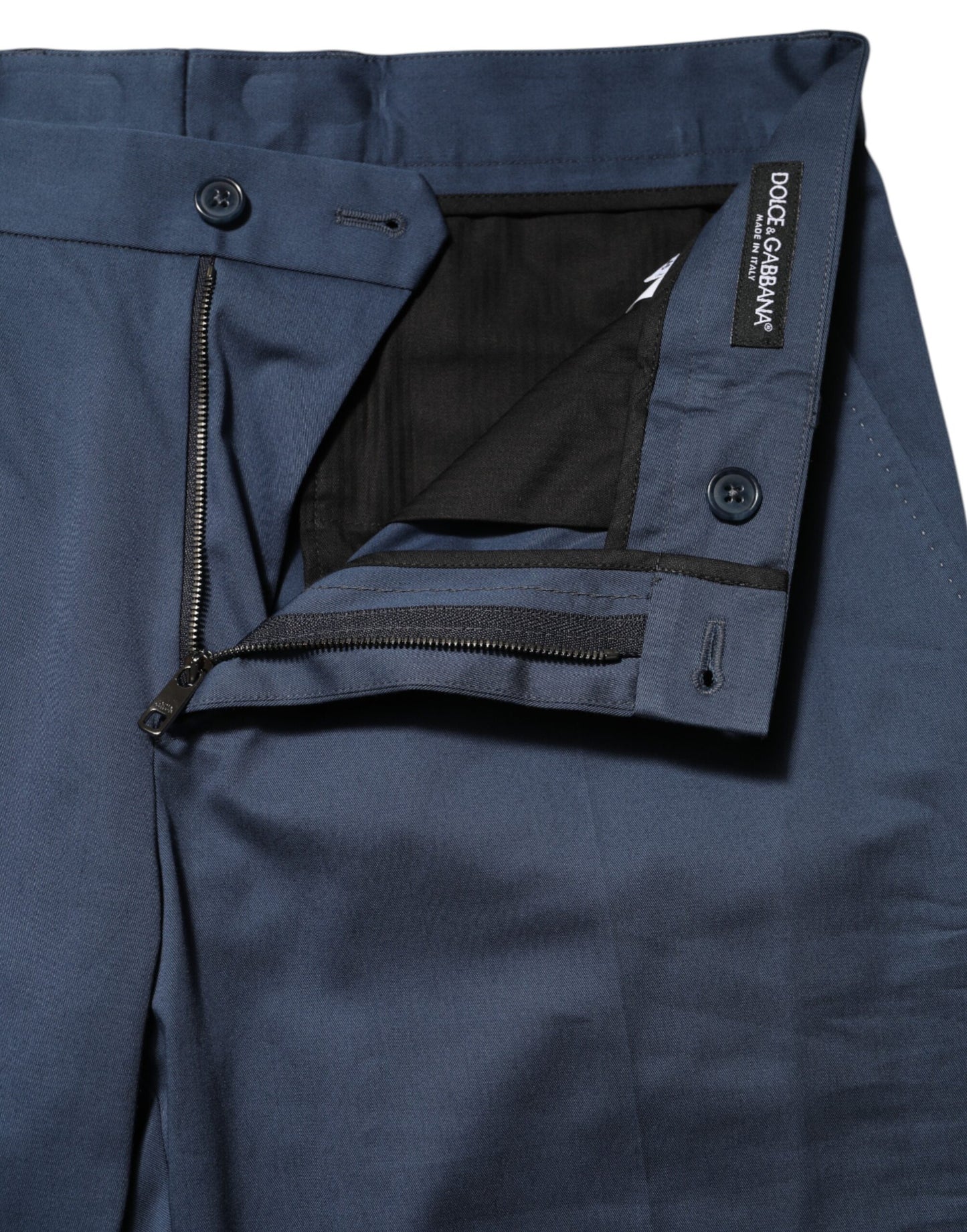 Dolce &amp; Gabbana Blaue Baumwollhose mit mittlerer Taille für Herren
