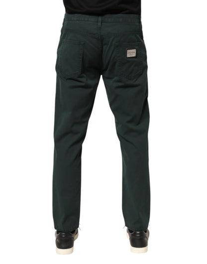 Dolce &amp; Gabbana Grüne Baumwollstretch-Jeans für Herren