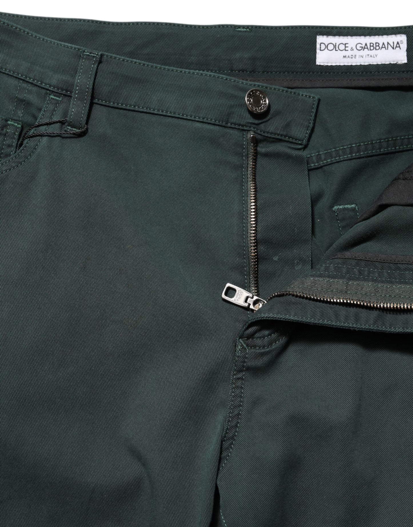 Dolce &amp; Gabbana Grüne Baumwollstretch-Jeans für Herren