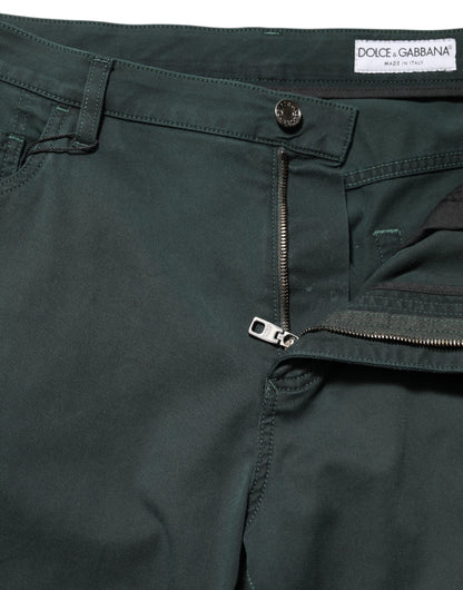 Dolce &amp; Gabbana Grüne Baumwollstretch-Jeans für Herren