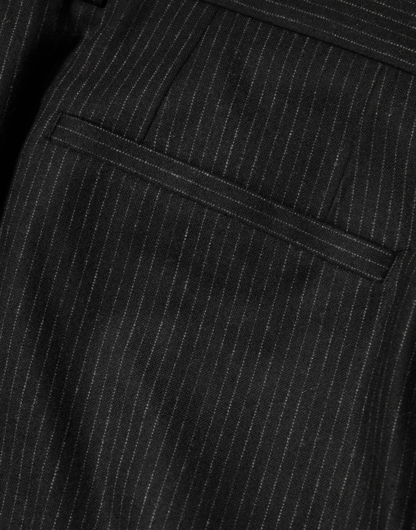 Dolce &amp; Gabbana – Schwarze Anzughose aus Baumwolle mit mittlerer Taille