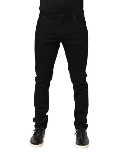 Dolce &amp; Gabbana Schwarze Skinny-Jeans aus Baumwolle mit mittlerer Taille für Herren